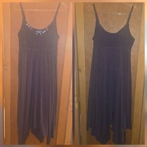 Vera Wang womens XS purple embellished acemetrical dress